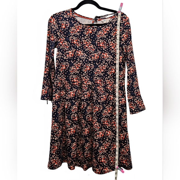 Boden Scoopneck Floral Dress Navy Pockets Mini Office Casual Size US 4P - Picture 9 of 16